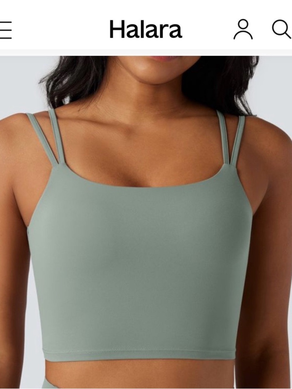 Halara UltraSculpt™ Double Straps Twisted Backless Cropped Yoga Tank